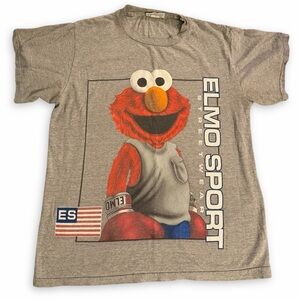Vintage 90s Elmo Sport Sesame Street Jim Henson Muppets T-shirt Sz Medium